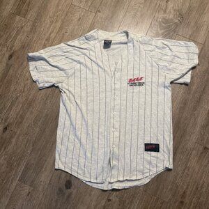 Vintage D.A.R.E. Baseball Button Up Jersey Grey/Gray XL